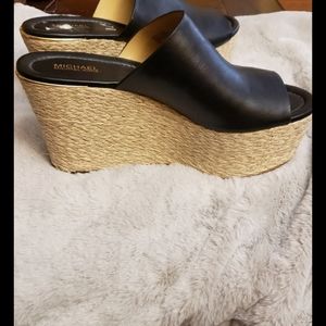 Michael Kors black wedges